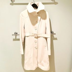 💥Final PROMO-Leather Trim Wool Coat